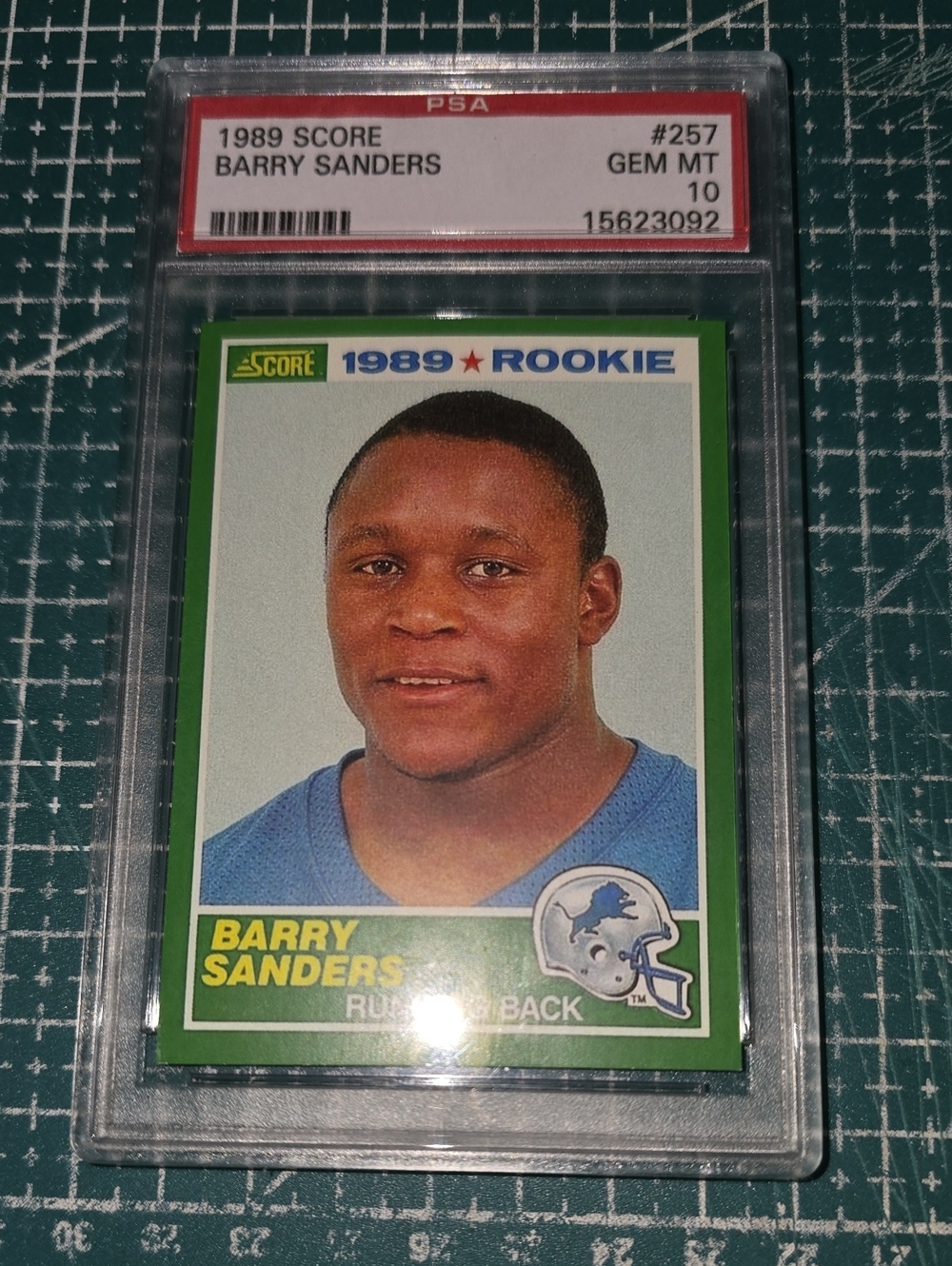 1989 Score Barry Sanders Rookie Card PSA 10